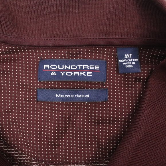 Roundtree & Yorke Mens 4XT Plum Mercerized Cotton Polo Shirt - Picture 4 of 4